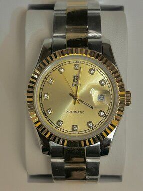 BiBi-B1010 Champagne Dial, Gold Case, Two-Tone Bracelet
